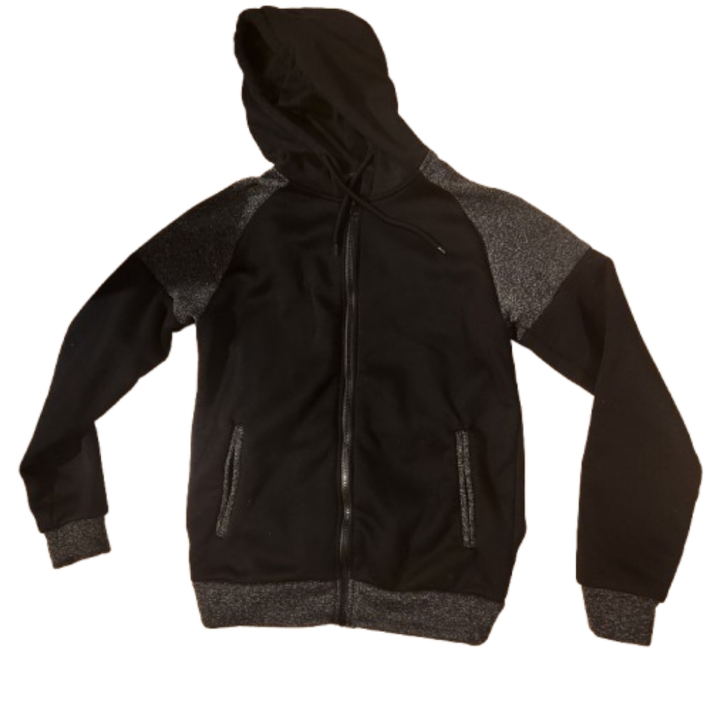 Black and Gray Women's Hoodie By Across the pond Size Medium